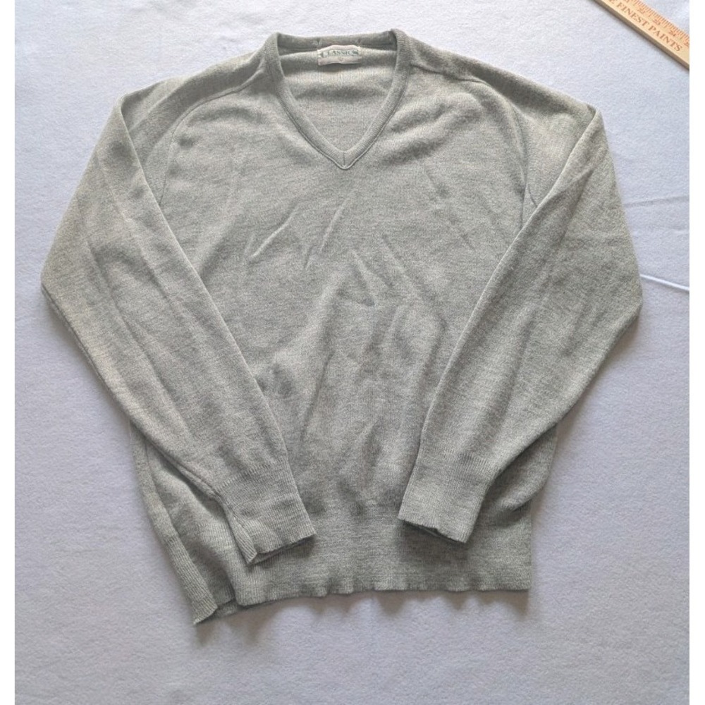Classics Mens Orlon Acrylic Sweater Casual Vintage Made in USA - LARGE